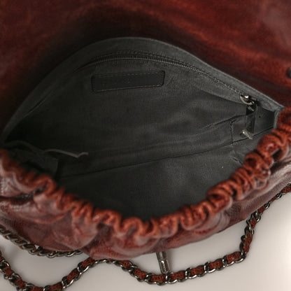 Chanel Crumpled Calfskin Quilted Medium Elastic Flap Bordeaux 5 of 7