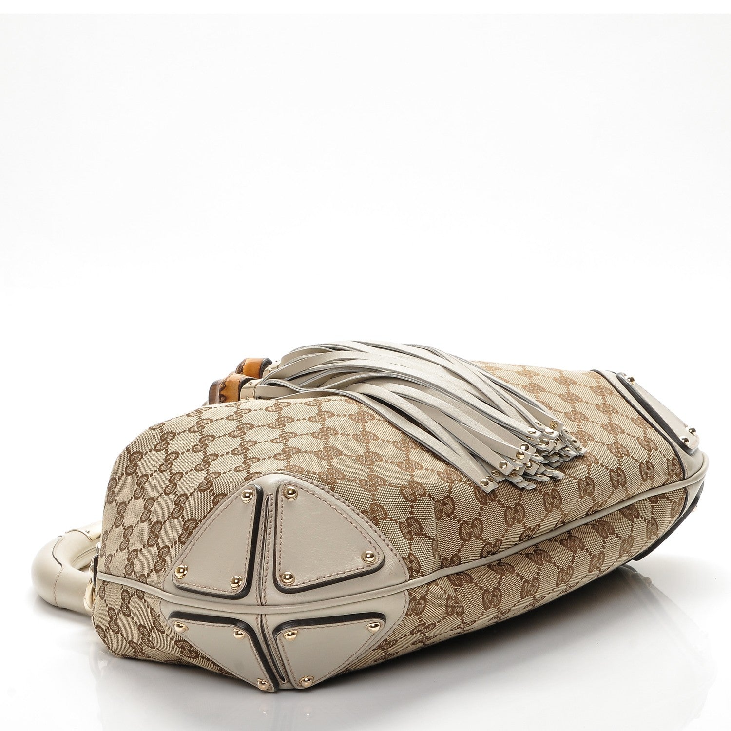 Gucci Monogram Medium Indy Top Handle Hobo Off White 4 of 6