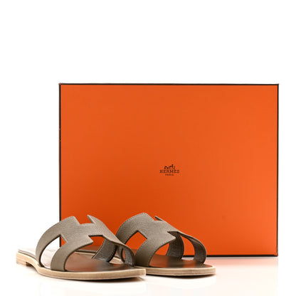 Hermes Epsom Oran Sandals 38 Etoupe 8 of 8