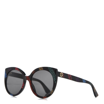 Gucci Cat Eye Glitter Sunglasses GG 0325S Black 1 of 8