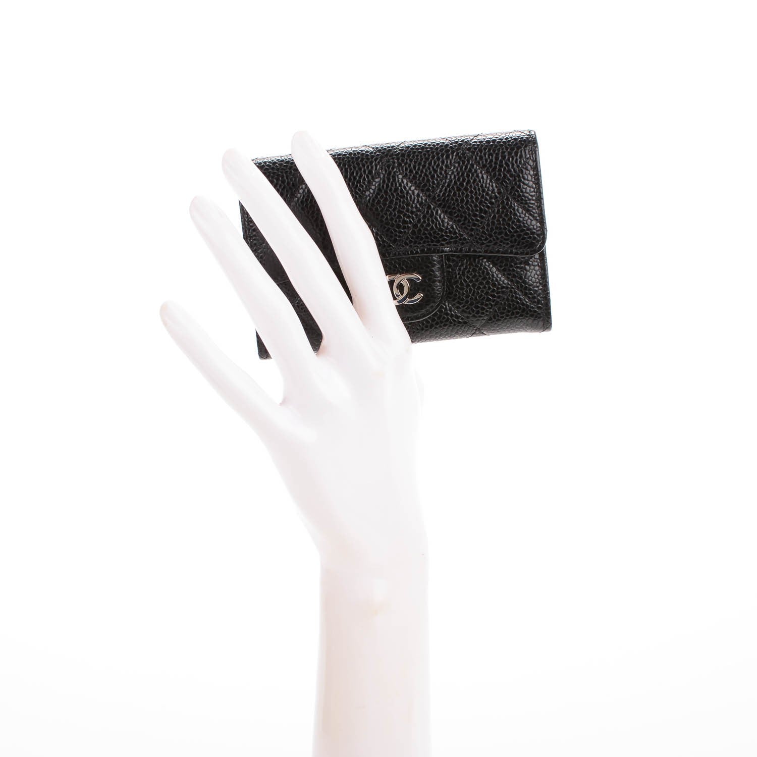 Chanel Caviar Quilted Flap Card Holder Black 2 of 8