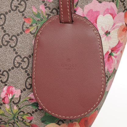 Gucci GG Supreme Monogram Blooms Small Reversible Tote Beige Multicolor Dry Rose 5 of 7