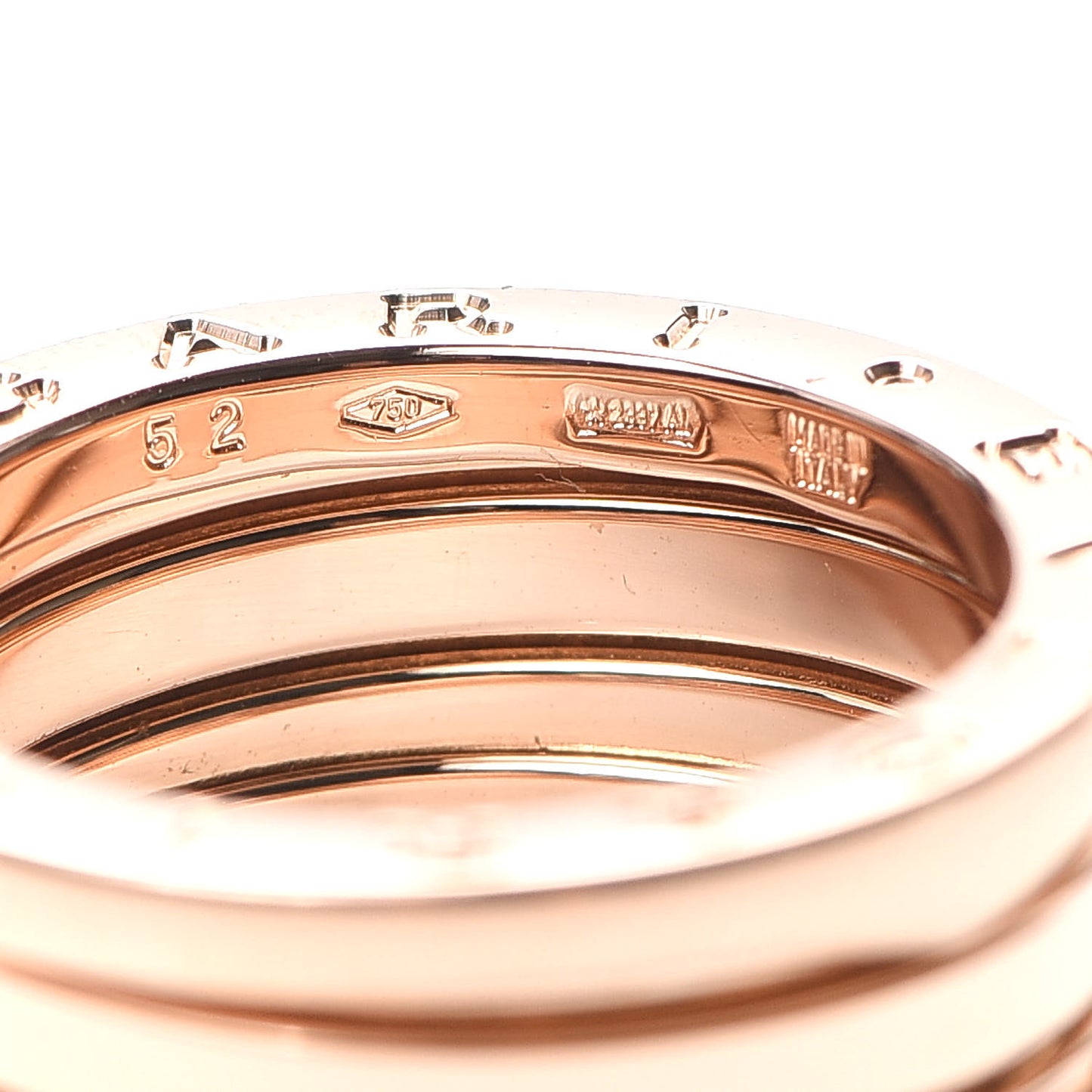18K Rose Gold B.Zero1 Three-Band Ring 52 6