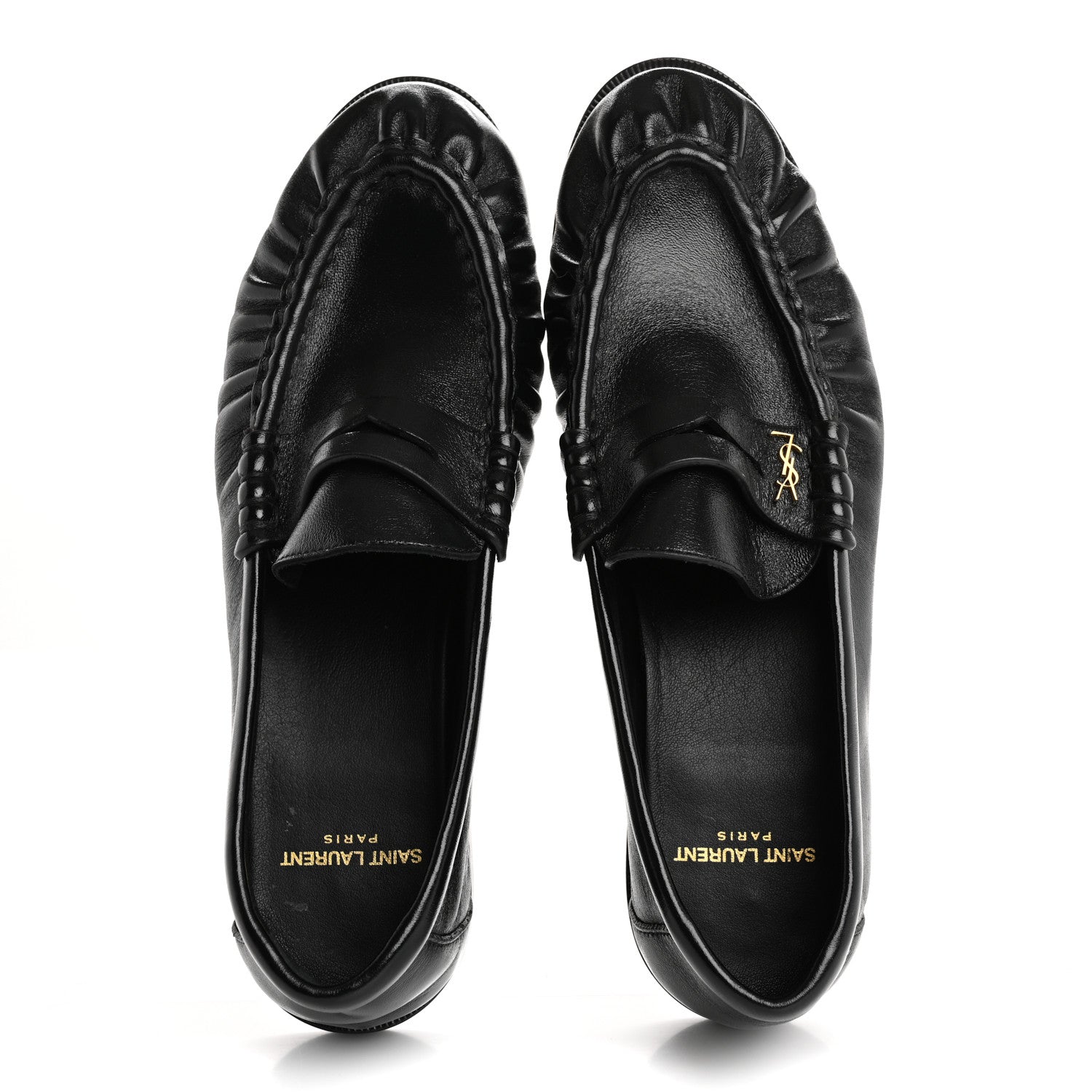 Saint Laurent Nappa Sugar Le Loafer 15 Penny Slippers 40.5 Black 2 of 10