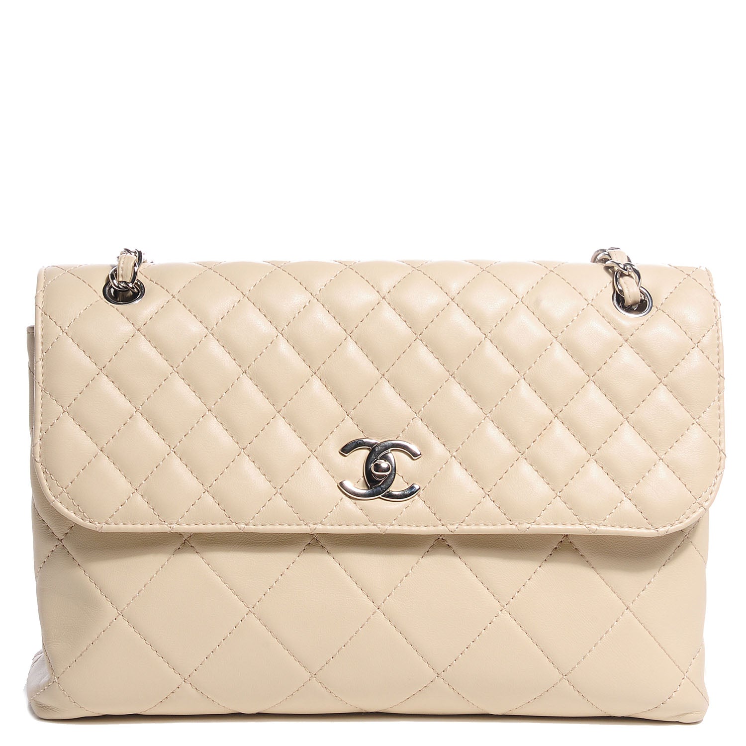 Chanel Calfskin Quilted In the Business Flap Bag Light Beige 1 of 8