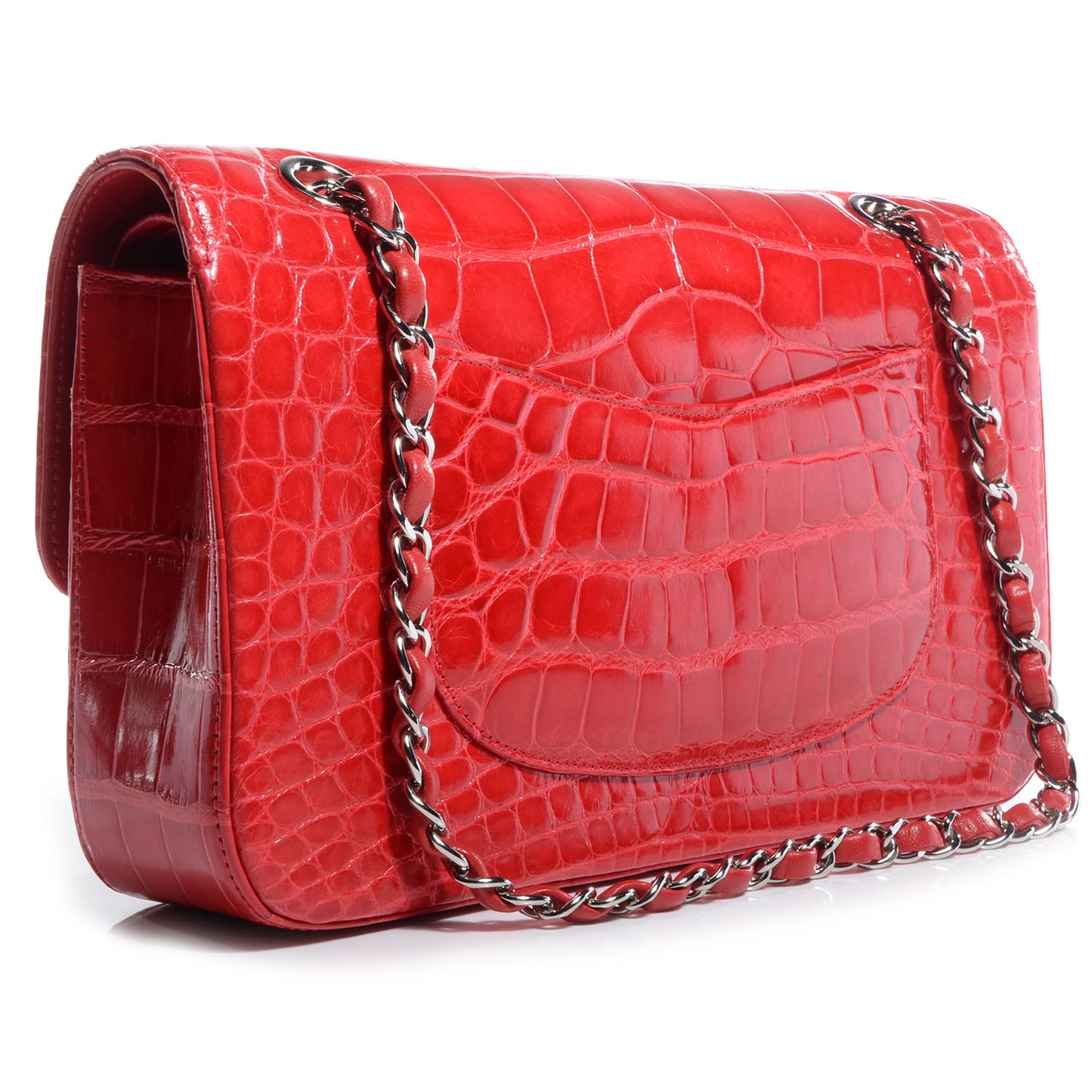 Alligator Medium Double Flap Red