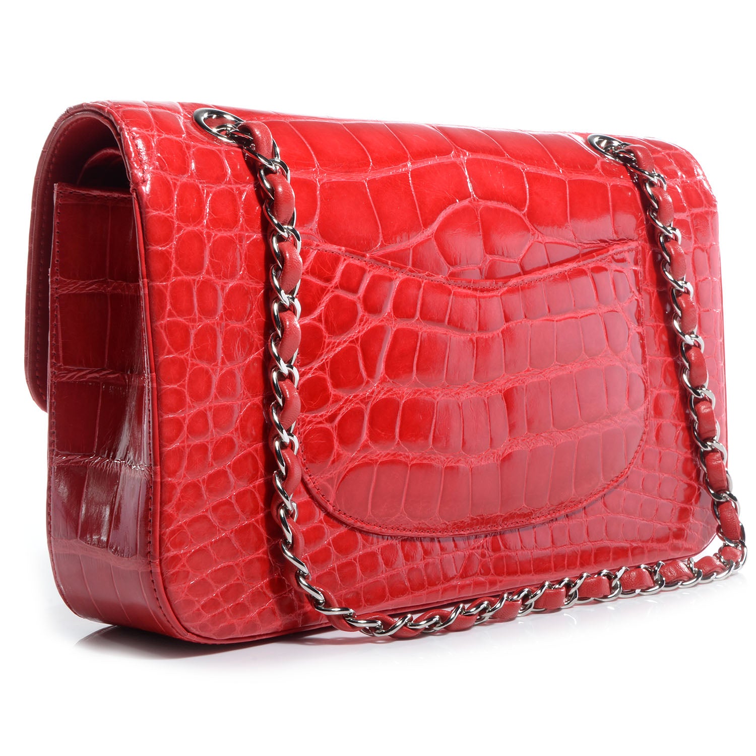 Chanel Alligator Medium Double Flap Red 3 of 9