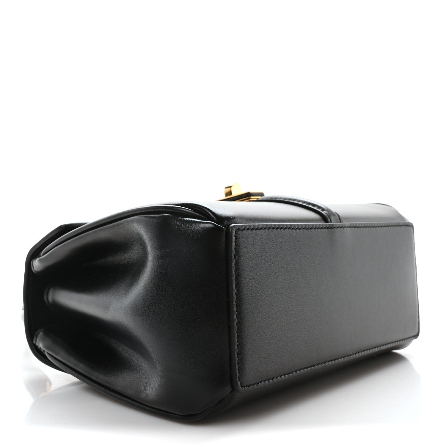 Celine Satinated Calfskin Mini 16 Top Handle Bag Black 4 of 10