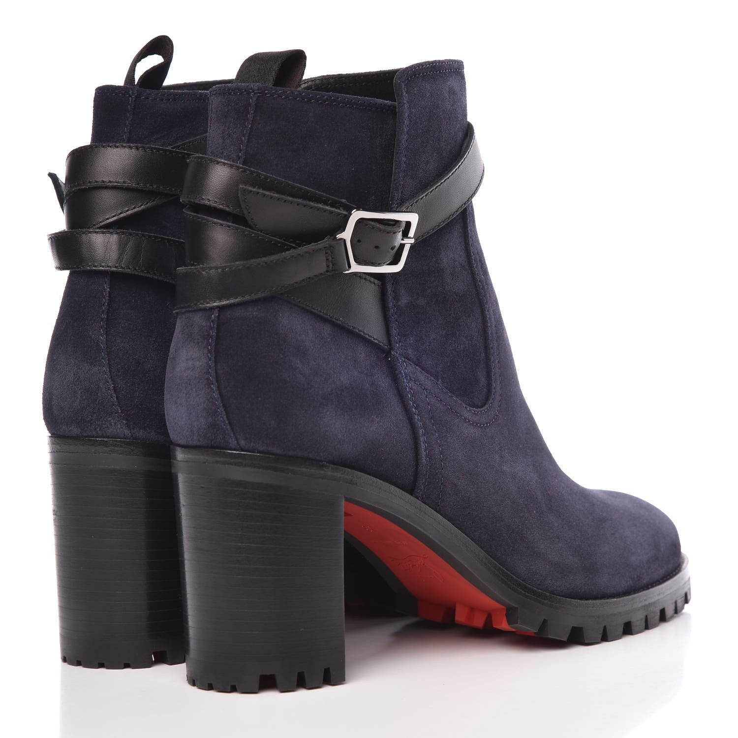 Christian Louboutin Crosta Wax Trapeurdekoi 70 Ankle Boots 38 Navy 4 of 7