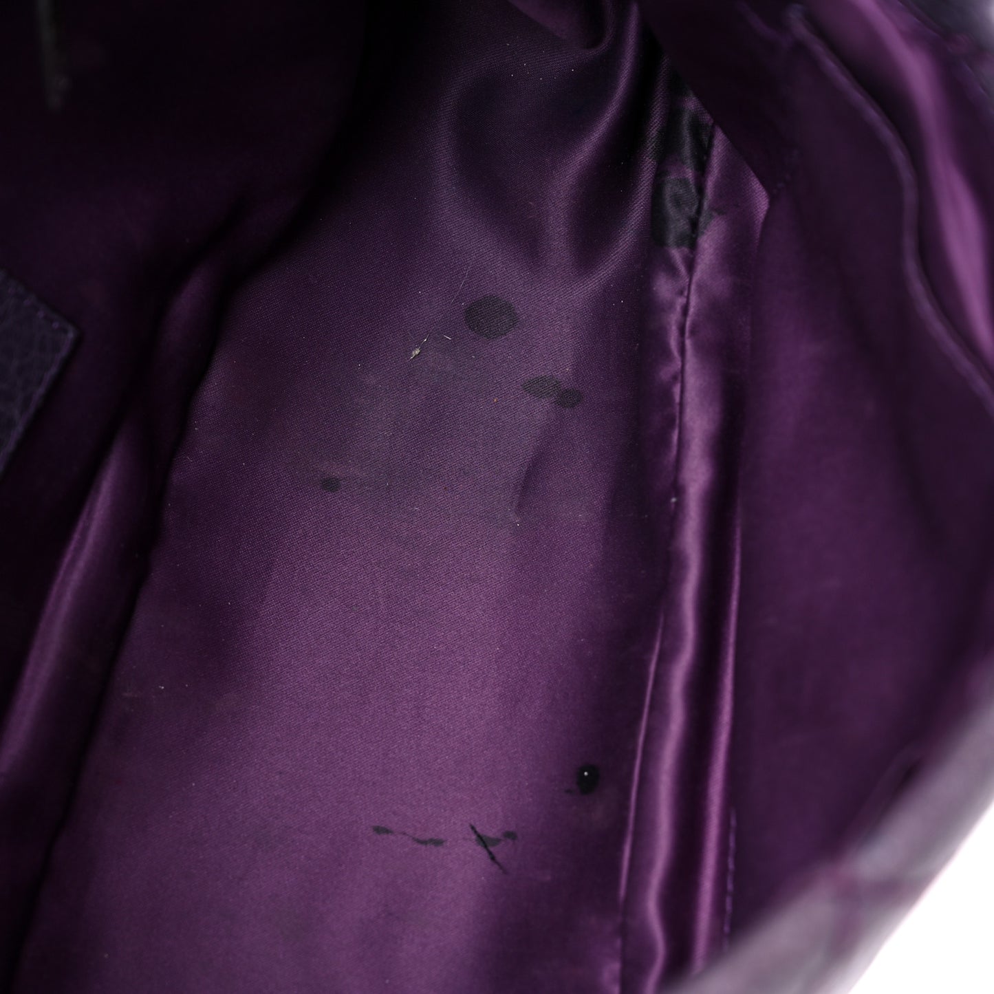 Glazed Calfskin Stitched On The Road Flap Purple