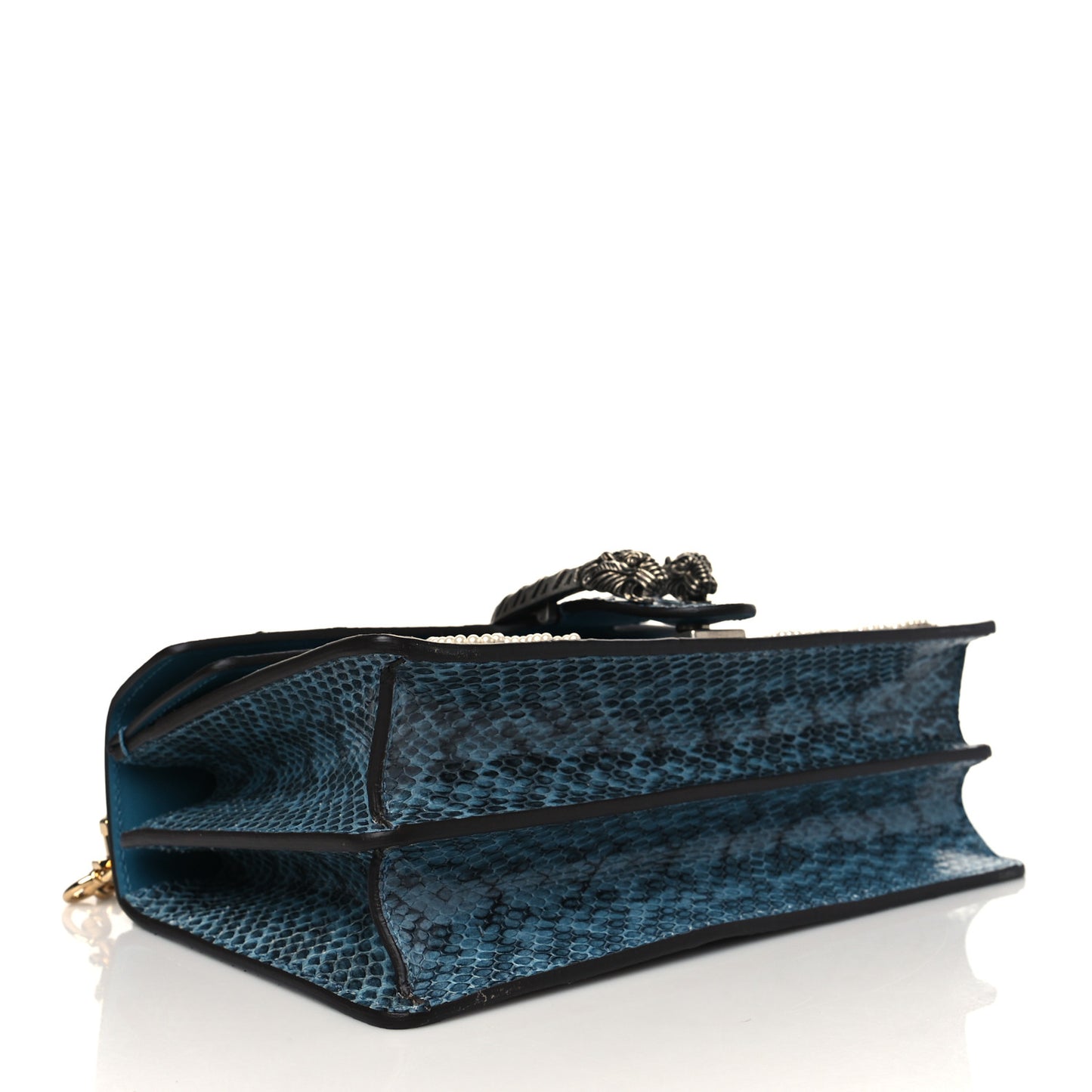 Snakeskin Blind For Love Embroidered Small Dionysus Shoulder Bag Ultramarine Multicolor