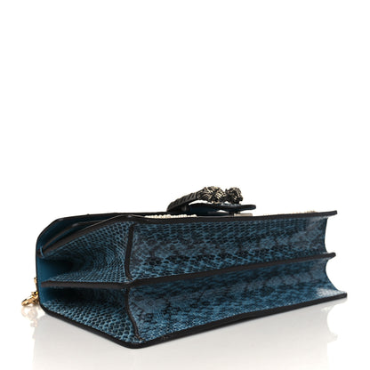 Gucci Snakeskin Blind For Love Embroidered Small Dionysus Shoulder Bag Ultramarine Multicolor 4 of 10