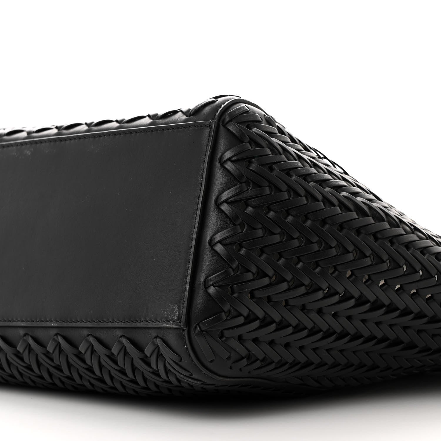 Fendi Vitello Grace Woven Medium Fendi Origami Black 11 of 12