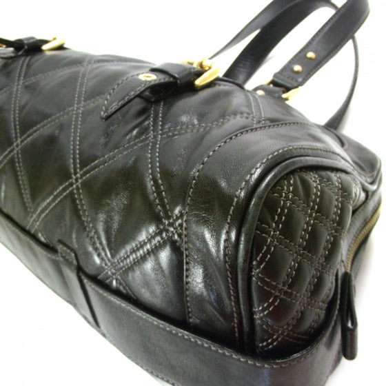 Marc Jacobs Leather Quilted Emily Bowler Black 5 of 12