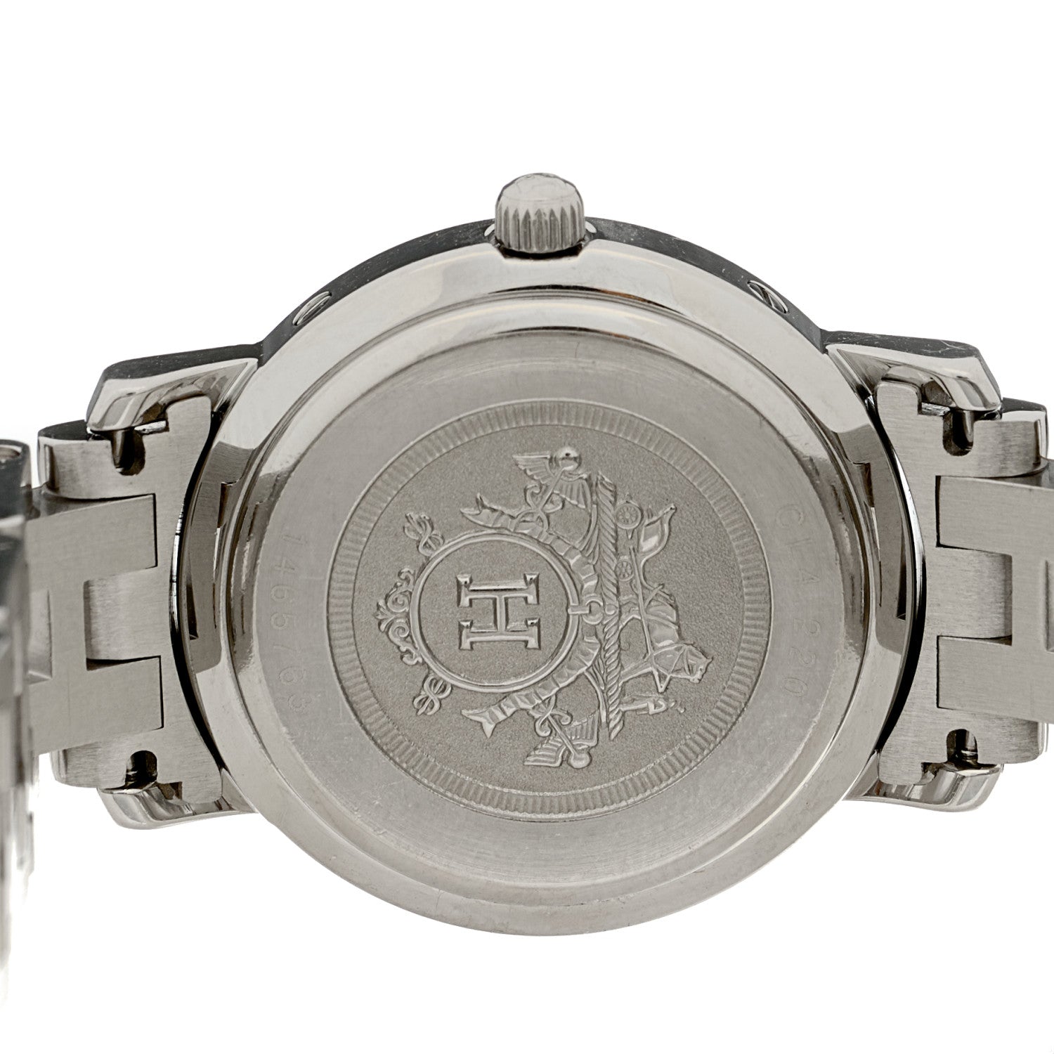 Hermes Stainless Steel 24mm Clipper Quartz Watch Gold 4 of 4