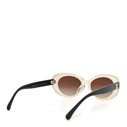 Chanel Acetate Oval Sunglasses 71731A Ivory Pink 4 of 6