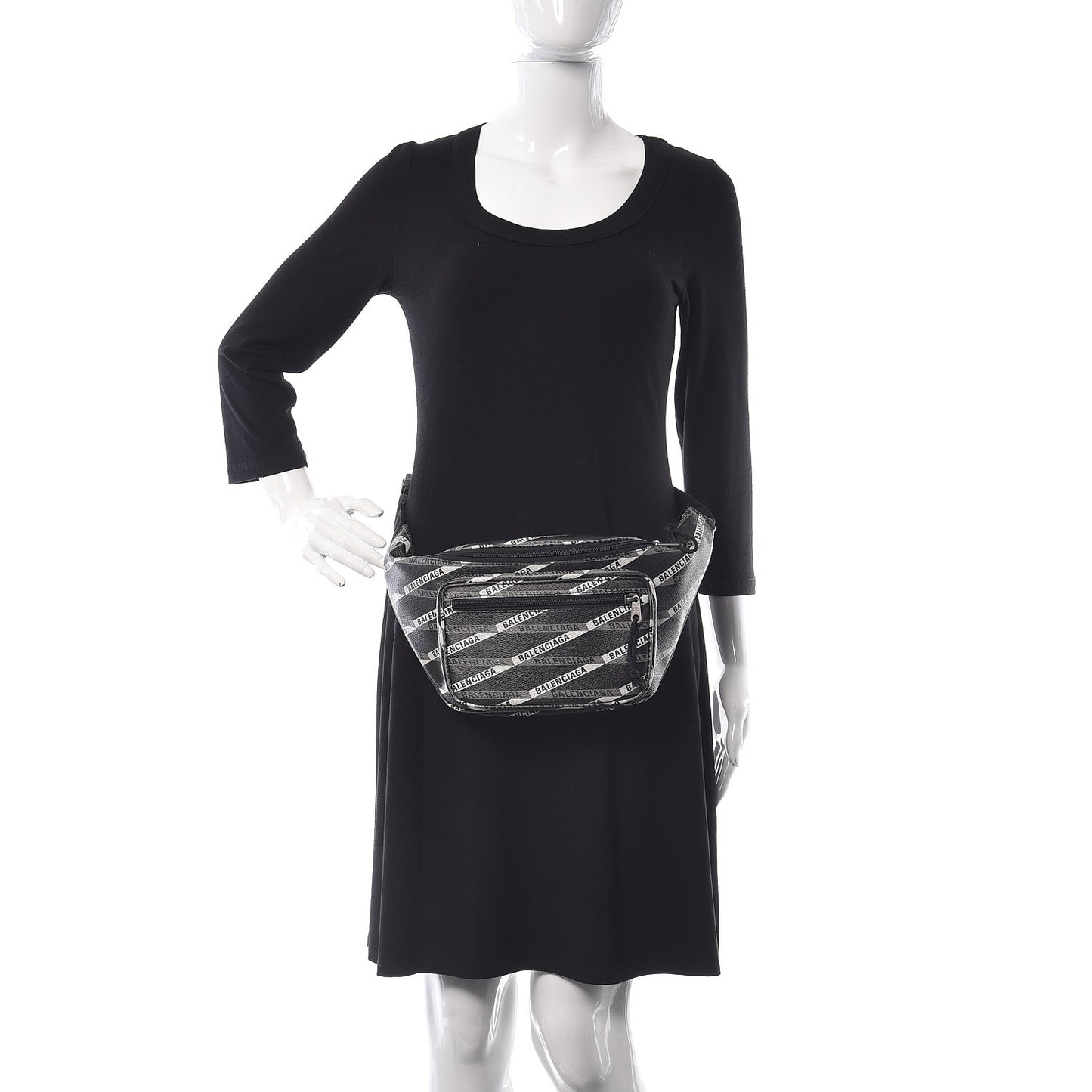 Coated Canvas Losange Monogram Explorer Belt Bag Black Grey