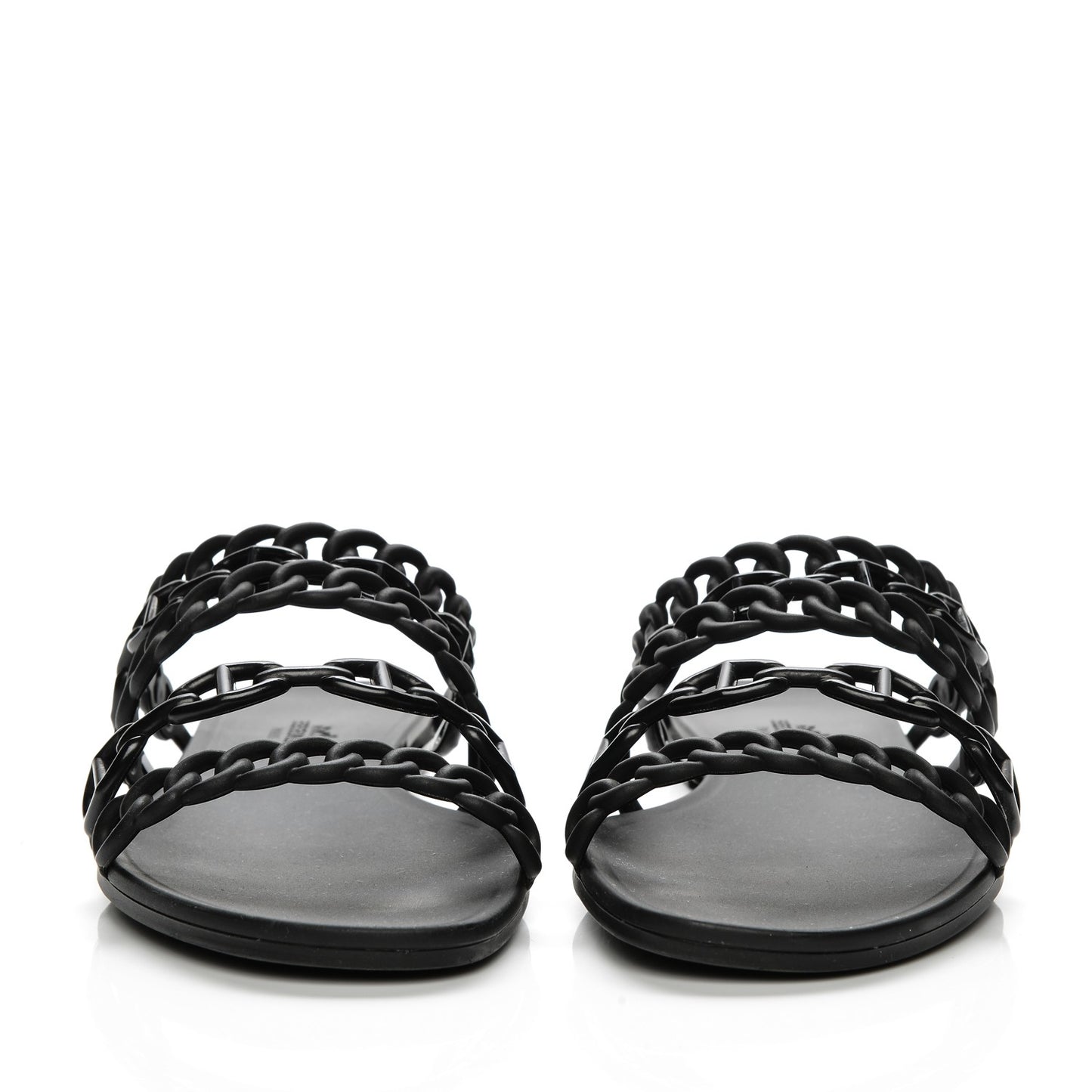 Rubber Chaine d'Ancre Nude Sandals 40 Black