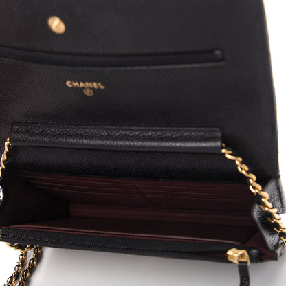 Chanel Caviar Quilted Wallet On Chain WOC Black 5 of 12