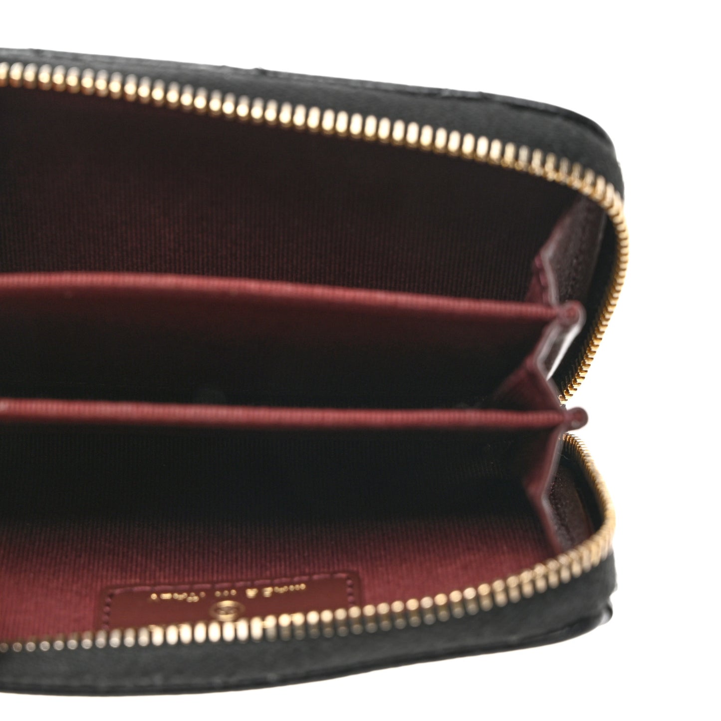 Caviar Quilted Classic Zipped Coin Purse Black