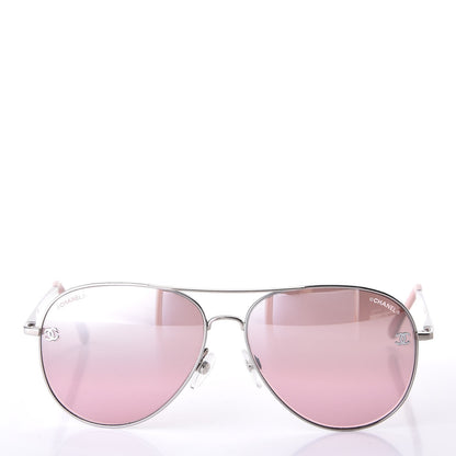 Chanel CC Aviator Sunglasses 4189-T-Q Pink 2 of 11