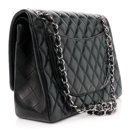 Chanel Lambskin Quilted Maxi Double Flap Black 3 of 15