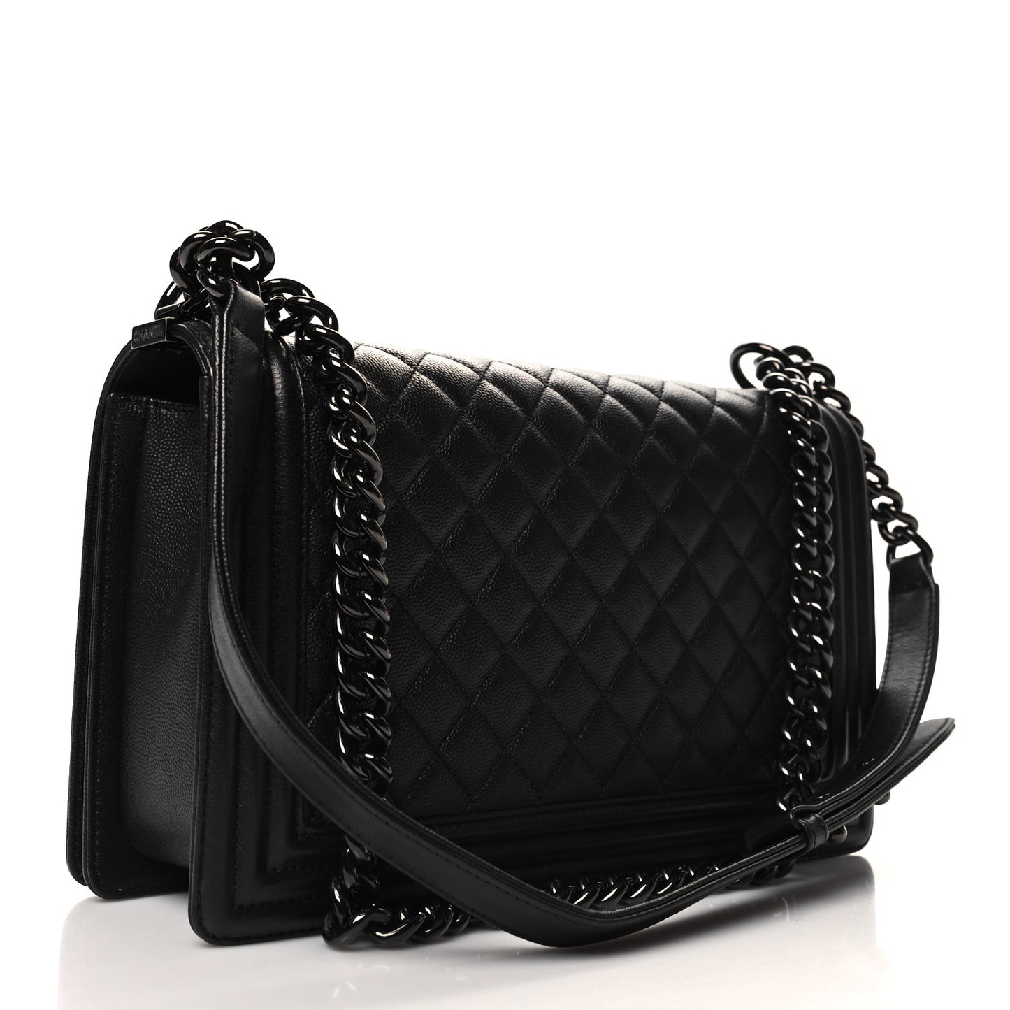 Caviar Quilted New Medium Boy Flap So Black