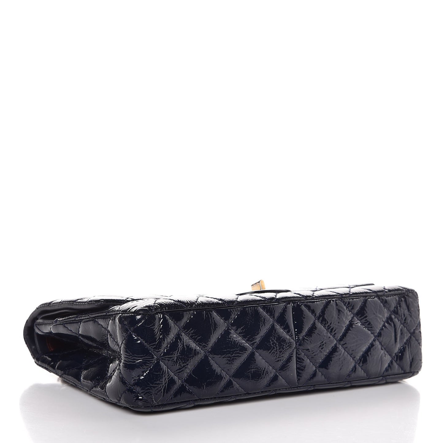 Distressed Patent Quilted 2.55 Reissue 226 Flap Navy