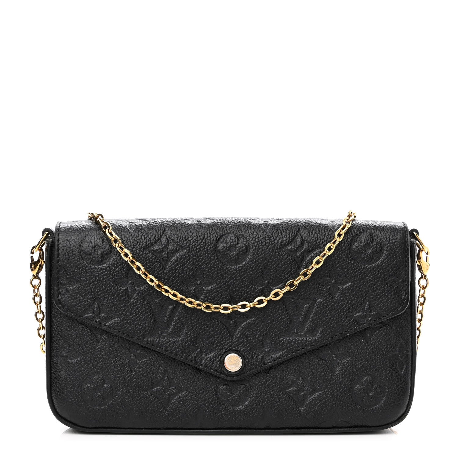 Louis Vuitton Empreinte Pochette Felicie Chain Wallet Black 1 of 9