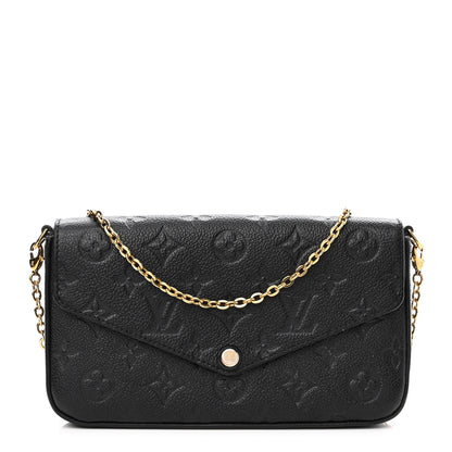 Louis Vuitton Empreinte Pochette Felicie Chain Wallet Black 1 of 9