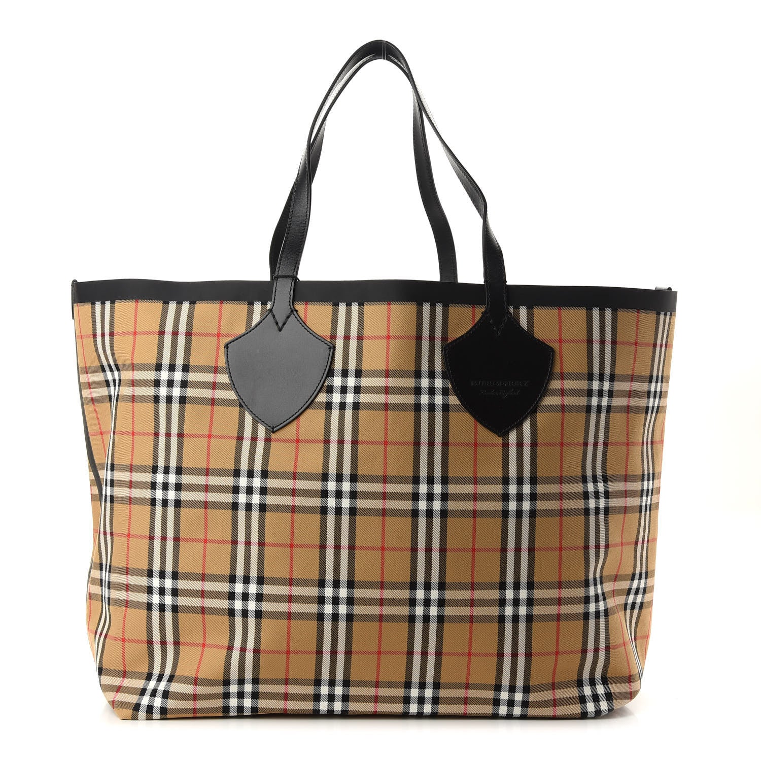 Burberry Vintage Check Medium The Giant Reversible Tote Antique Yellow 1 of 15