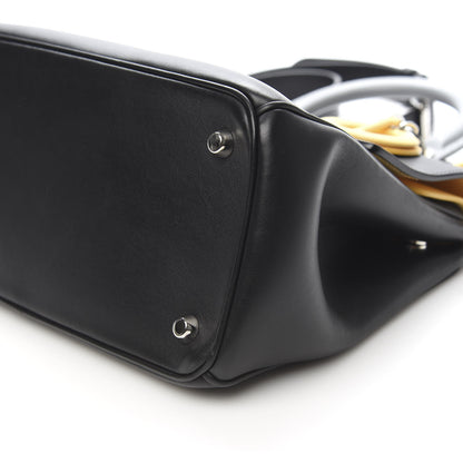 Christian Dior Smooth Calfskin Small Tri-Color Be Dior Flap Black Grey Yellow 10 of 11