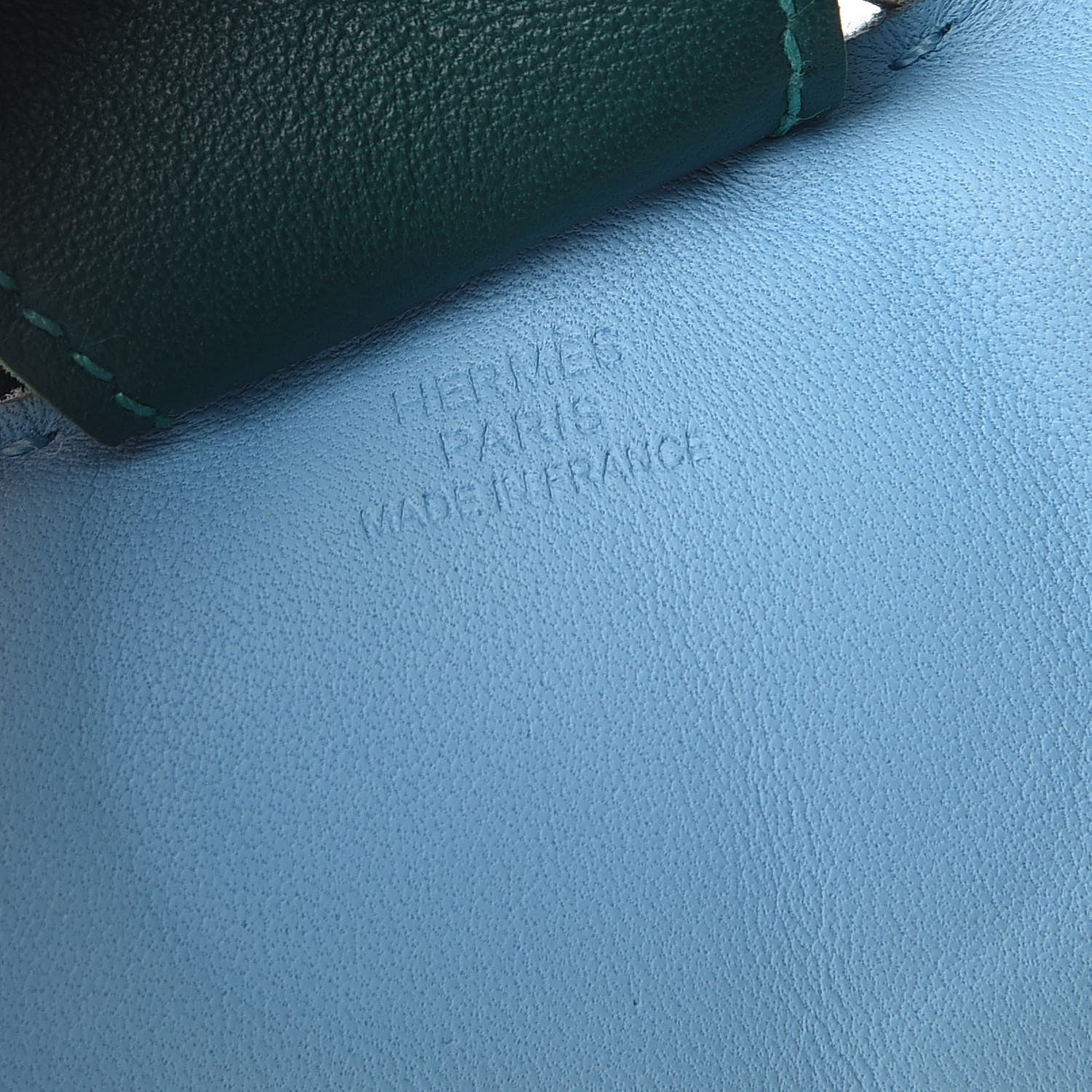 Hermes Milo Lambskin Grigri Rodeo Horse Bag Charm GM Celeste Malachite Craie 3 of 3