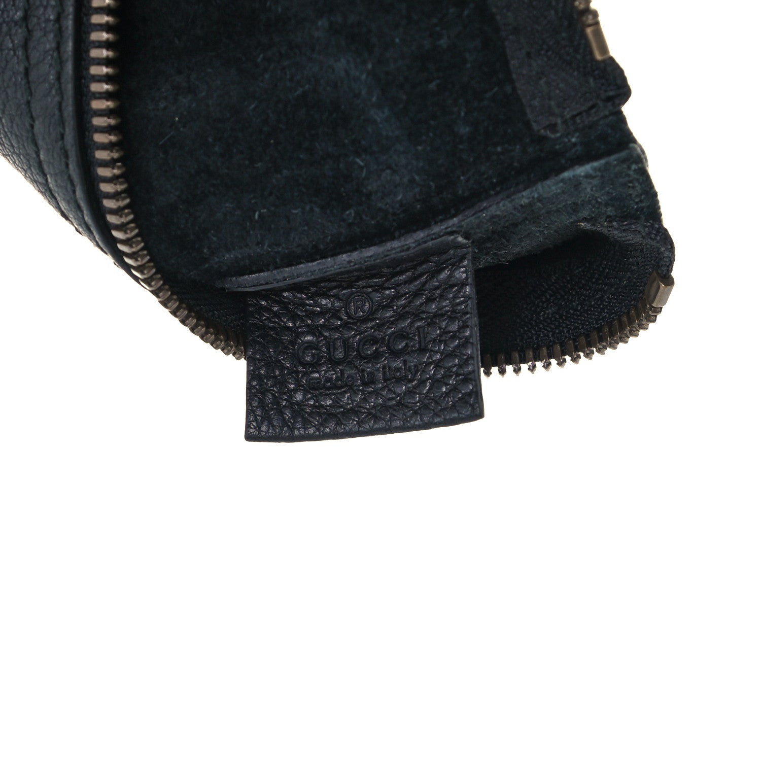 Gucci Pebbled Calfskin Large Logo Portfolio Clutch Black 6 of 11