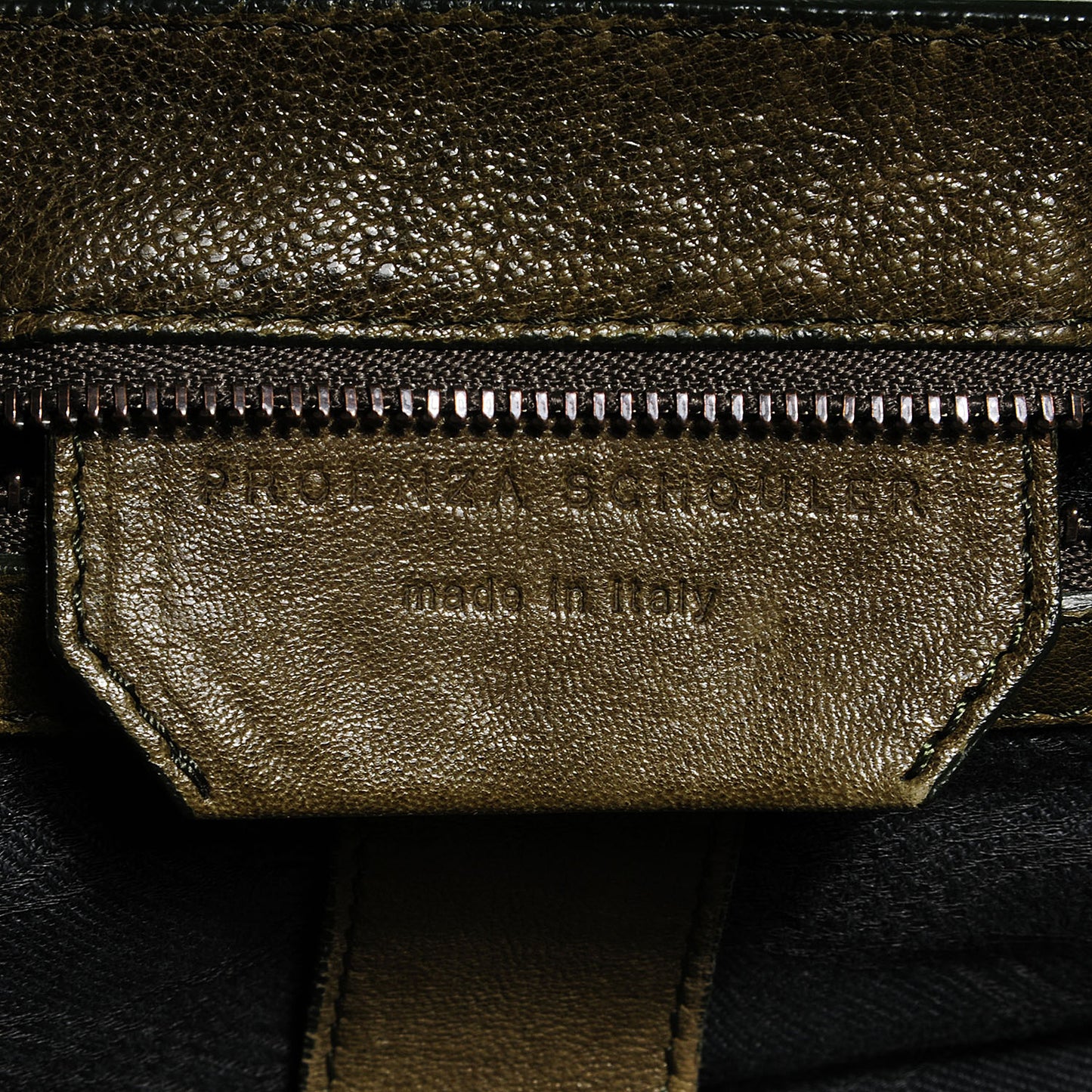 Lambskin PS1 Large Satchel Military