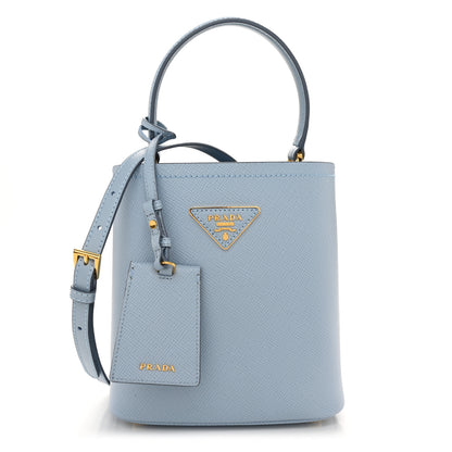 Prada Saffiano Cuir Calfskin Small Panier Bucket Bag Astrale 1 of 10
