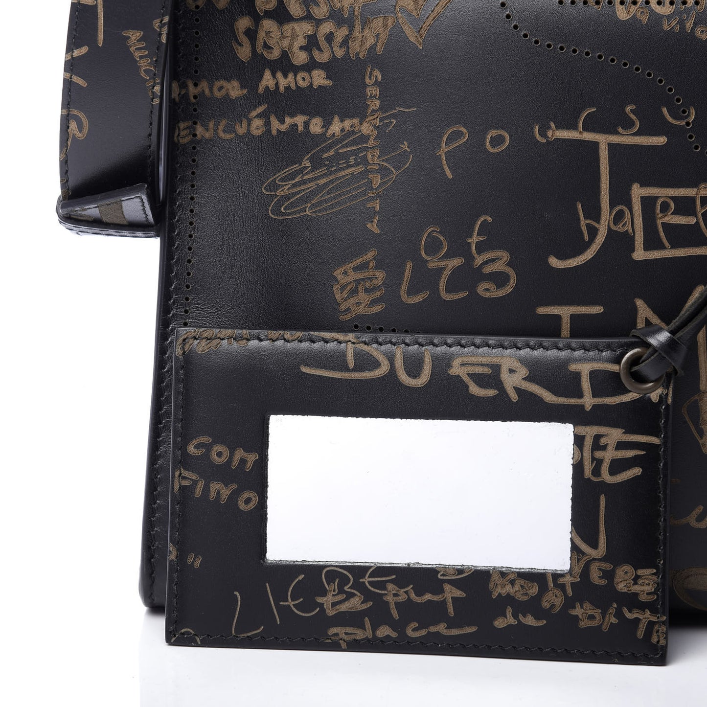 Calfskin Love Perforated Blackout Hardware City Black