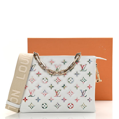 Louis Vuitton Lambskin Embossed Monogram LV Garden Coussin PM Cream 14 of 14