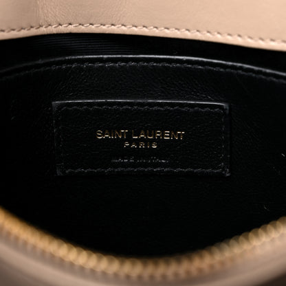 Saint Laurent Calfskin Y Quilted Monogram Small Loulou Chain Satchel Dark Beige 6 of 10