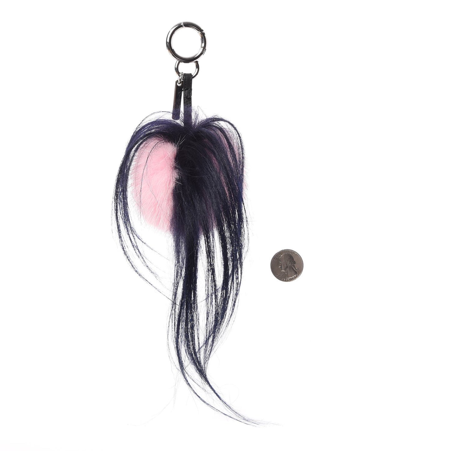 Mink Goat Fur QuTweet Bag Bug Charm Marshmallow Black