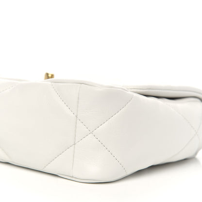 Chanel Goatskin Quilted Medium Chanel 19 Flap White 9 of 11