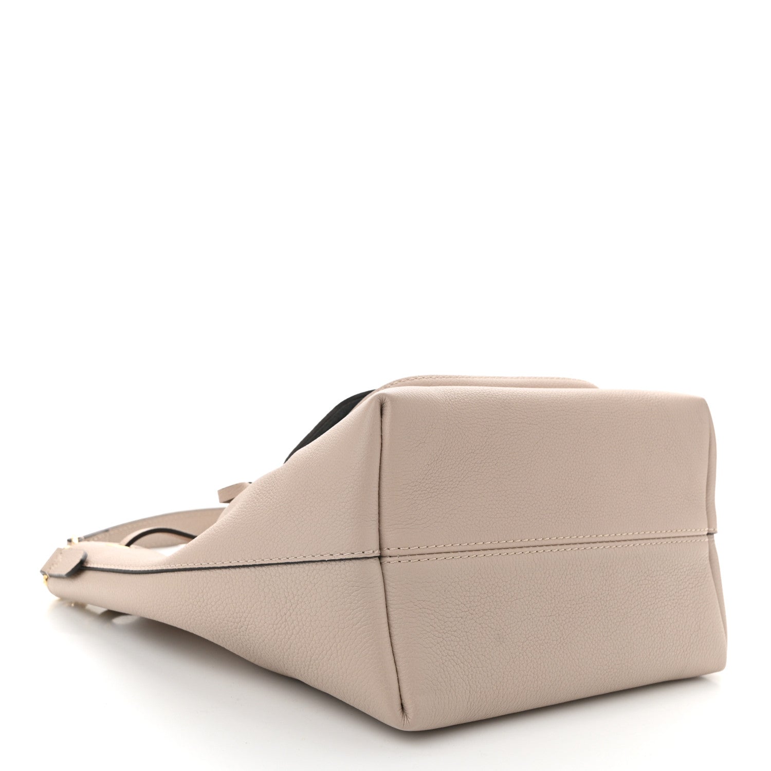 Louis Vuitton Calfskin Lockme Bucket MM Greige 4 of 9