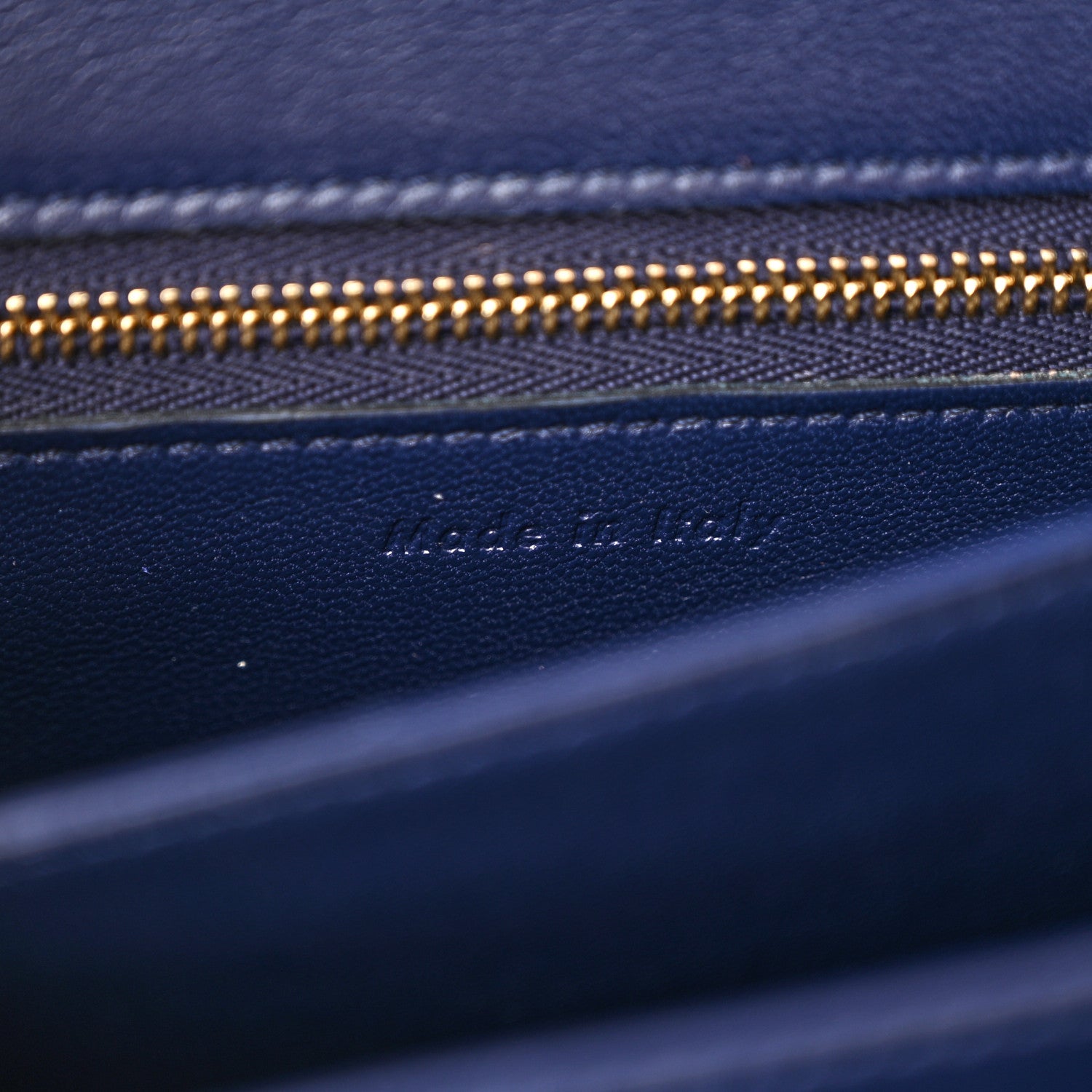 Celine Liege Calfskin Small Classic Box Flap Bag Indigo 6 of 10