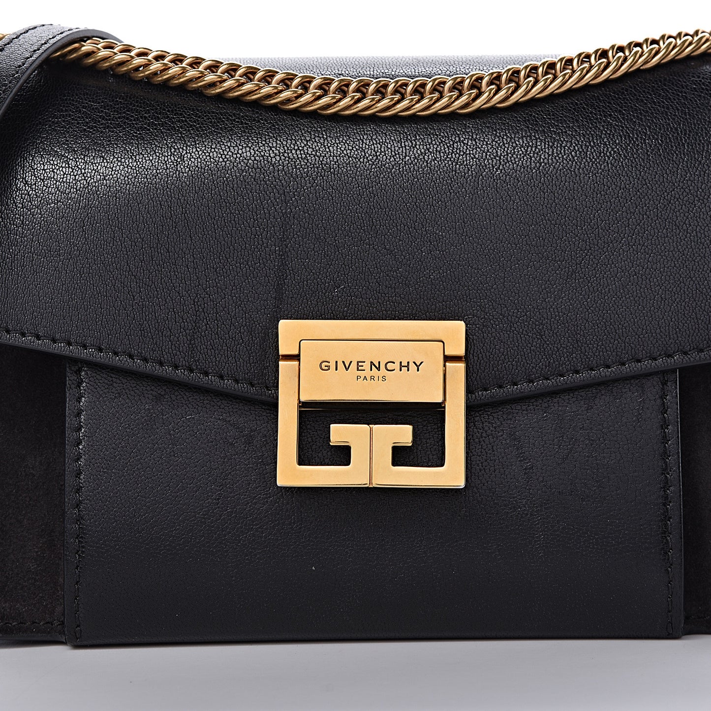 Goatskin Suede Small GV3 Shoulder Bag Black
