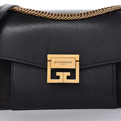 Givenchy Goatskin Suede Small GV3 Shoulder Bag Black 7 of 15