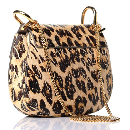 Chloe Calfskin Leopard Print Mini Drew Shoulder Bag 2 of 5