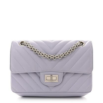 Chanel Aged Calfskin Chevron Quilted 2.55 Reissue Mini Flap Light Purple 1 of 10