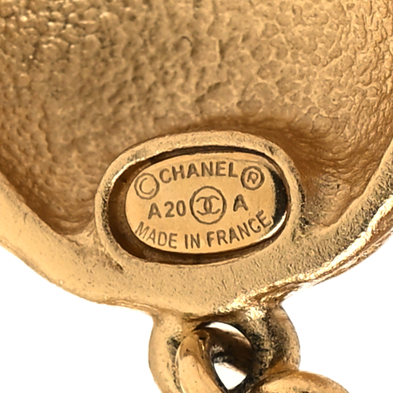 Chanel Crystal CC Round Logo Drop Earrings Gold 4 of 4