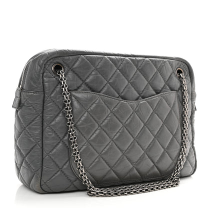 Chanel Aged Calfskin Quilted Large Reissue Camera Case Grey 3 of 8