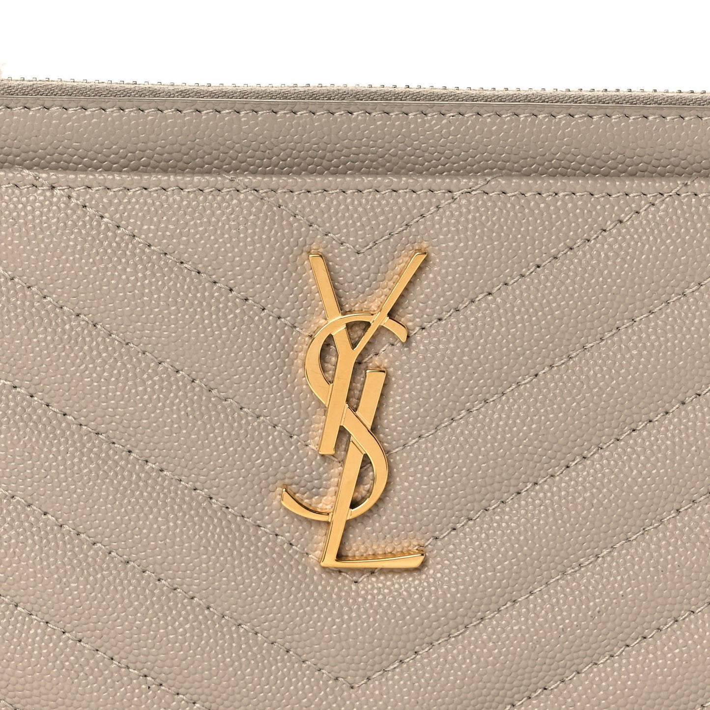 Grain De Poudre Chevron Monogram Bill Pouch Sea Salt